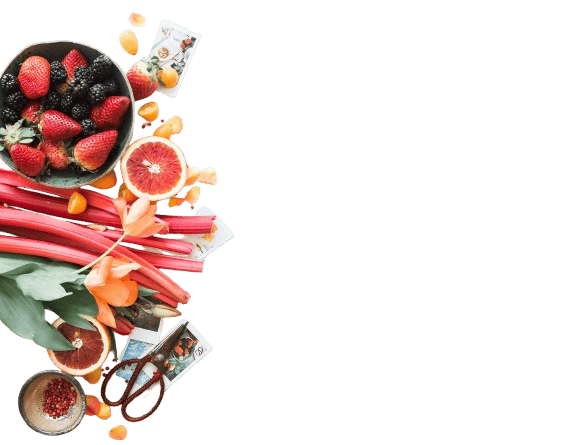 Frutillas y naranjas